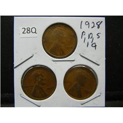 1928 PDS Lincoln Wheat Cents