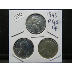 1943 PDS Lincoln Steel Cents