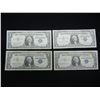 Image 1 : 1957, 57 A, (2) 57 B, Blue Seal Silver Certificates, (4) Notes