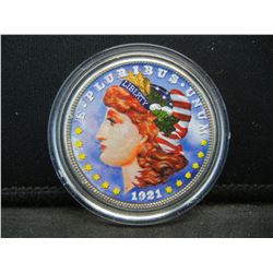 1921 Morgan Dollar Colorized