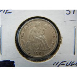 1891 Seated Dime