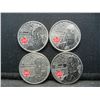 Image 1 : (2) 2012 & (2) 2013 Quarter from Canada "War of 1812" All Different