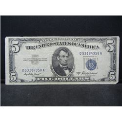 1953 A  Five Dollar  Silver Certificate