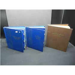 (3) Empty Coin Albums, American Silver Eagle, Liberty Head Quarters, and Franklin Half Dollars, ALL 