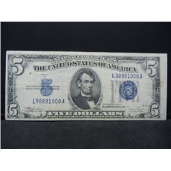1934 C  Five Dollar Silver Certificate