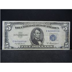 1953 A  Five Dollar Silver Certificate