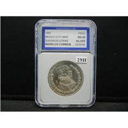 1962 Silver Peso MS68