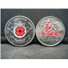 Image 1 : 2008 Quarter from Canada "Poppy" & 2009 Quarter from Canada "2010 Olympics Cindy Klassen"