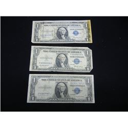 3 1935 One Dollar  Silver Certificates