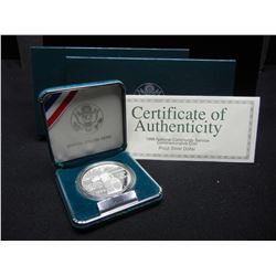 1996 National Community Service Proof Silver Dollar