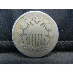 1866 Shield Nickel with Rays