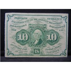 1862 US 10 Cent Fractional Currency