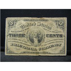 1863 US 3 Cents Fractional Currency