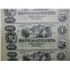 Image 2 : 1861 Bank of Augusta Un-Cut Sheet of $1 & $2 Notes