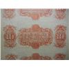 Image 4 : 1800's Canal Bank Un-Cut Sheet of $10 Notes