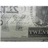 Image 3 : 1800's Canal Bank Un-Cut Sheet of $20 Notes