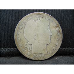 1908-D Barber Half Dollar