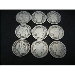 1800's Barber Dimes - Lot of 10