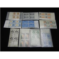 10 vintage Unused Plate Block Stamps