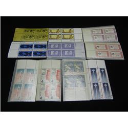 10 vintage Unused Plate Block Stamps