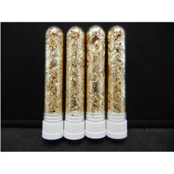 4 Vials of Gold Leaf Flakes
