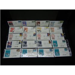 20 Different 1990's 1 Day of Issue Stamped Envelopes