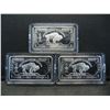 Image 1 : Clad 3 One Troy Ounce German Silver Buffalo Collector Bars Clad