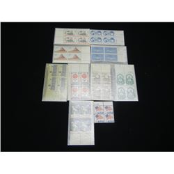 10 vintage Unused Plate Block Stamps