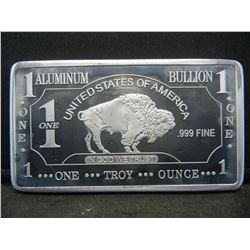 One Troy Ounce .999 Fine Aluminum Bullion Bar