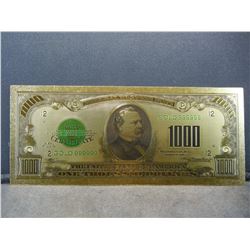 Series 1928 $1,000  Gold Certificate 24K Gold Foil Note (Not Legal Tender)