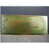 Image 2 : Series 1928 $1,000  Gold Certificate 24K Gold Foil Note (Not Legal Tender)