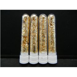 4 Vials of Gold Leaf Flakes
