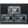 Image 1 : Clad 3 One Troy Ounce German Silver Buffalo Collector Bars Clad