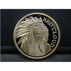 Clad 2010 1/2 Oz .100 Mills 24 Karat Red Cloud Collector Bar Clad