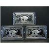 Image 1 : Clad 3 One Troy Ounce German Silver Buffalo Collector Bars Clad