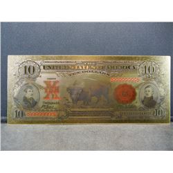 Ten Dollar Buffalo Note 24K Gold Foil Collector Note(Not Legal Tender)