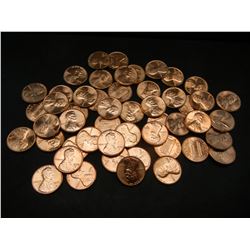 Roll of 50 Red BU 1974 D Lincoln Cents