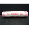 Image 1 : Tails  Original Bank Wrapped Roll Tight Wrapped Lincoln Cents Unknown Date