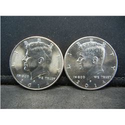 2014 P&D Choice BU Kennedy Half Dollars