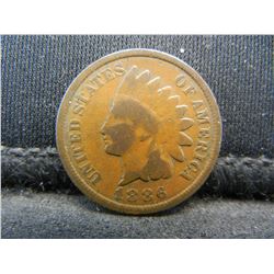 1886 Type 2 Feather Between C&A Indian Cent