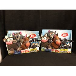 Happy Tails Barnyard Buddies Dog Toys - 4 Pack Lot