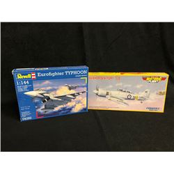 UNASSEMBLED MODEL KIT LOT (EUROFIGHTER TYPHOON, HAWKER SEA FURY T-20)