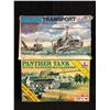 Image 1 : 1:72 SCALE UNASSEMBLED MODEL KIT LOT (AB-205 TRANSPORT, PANTHER TANK)