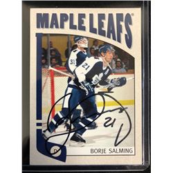 BORJE SALMING SIGNED HOCKEY CARD