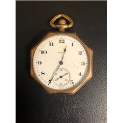 1920 ELGIN 25 YEAR GOLD FILL POCKET WATCH (WORKING)