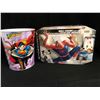 Image 1 : SPIDER-MAN WALL CRAWL RACE GAME/ SUPERMAN TRASH CAN