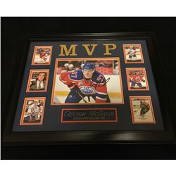 CONNOR McDAVID SIGNED PHOTO FRAMED CARD DISPLAY (BLA COA)