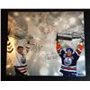 Image 1 : DUAL SIGNED WAYNE GRETZKY AND MARK MESSIER 16X24 PHOTO W/ STEINER COA