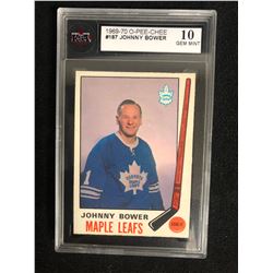 1969-70 O-PEE-CHEE #187 JOHNNY BOWER (10 GEM MINT)