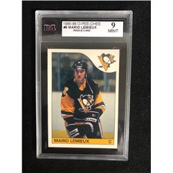 1985-86 O-Pee-Chee #9 Mario Lemieux Rookie (9 MINT)